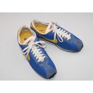 Vintage 2002 Nike‎ Waffle Trainer Running Shoes Blue Yellow 302473-471 Size 13
